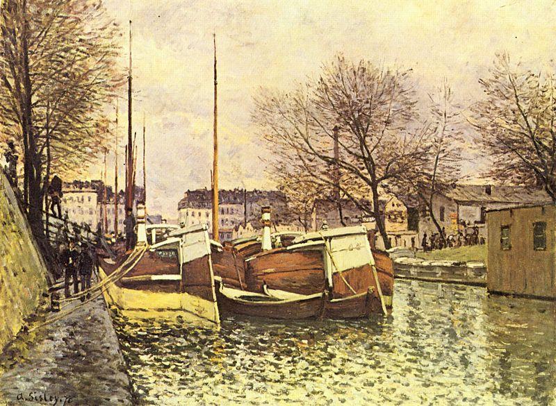 Alfred Sisley Saint-Martin in Paris Norge oil painting art